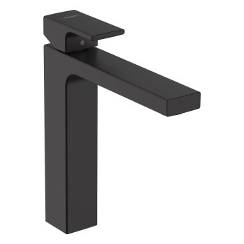 Смеситель для раковины Hansgrohe Vernis Shape, ComfortZone 190, без донного клапана, чёрный матовый
